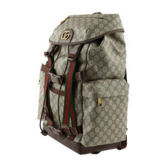 Gucci GG Marmont skateboard backpack beige brown Supreme leather Web - Picture 2 of 9